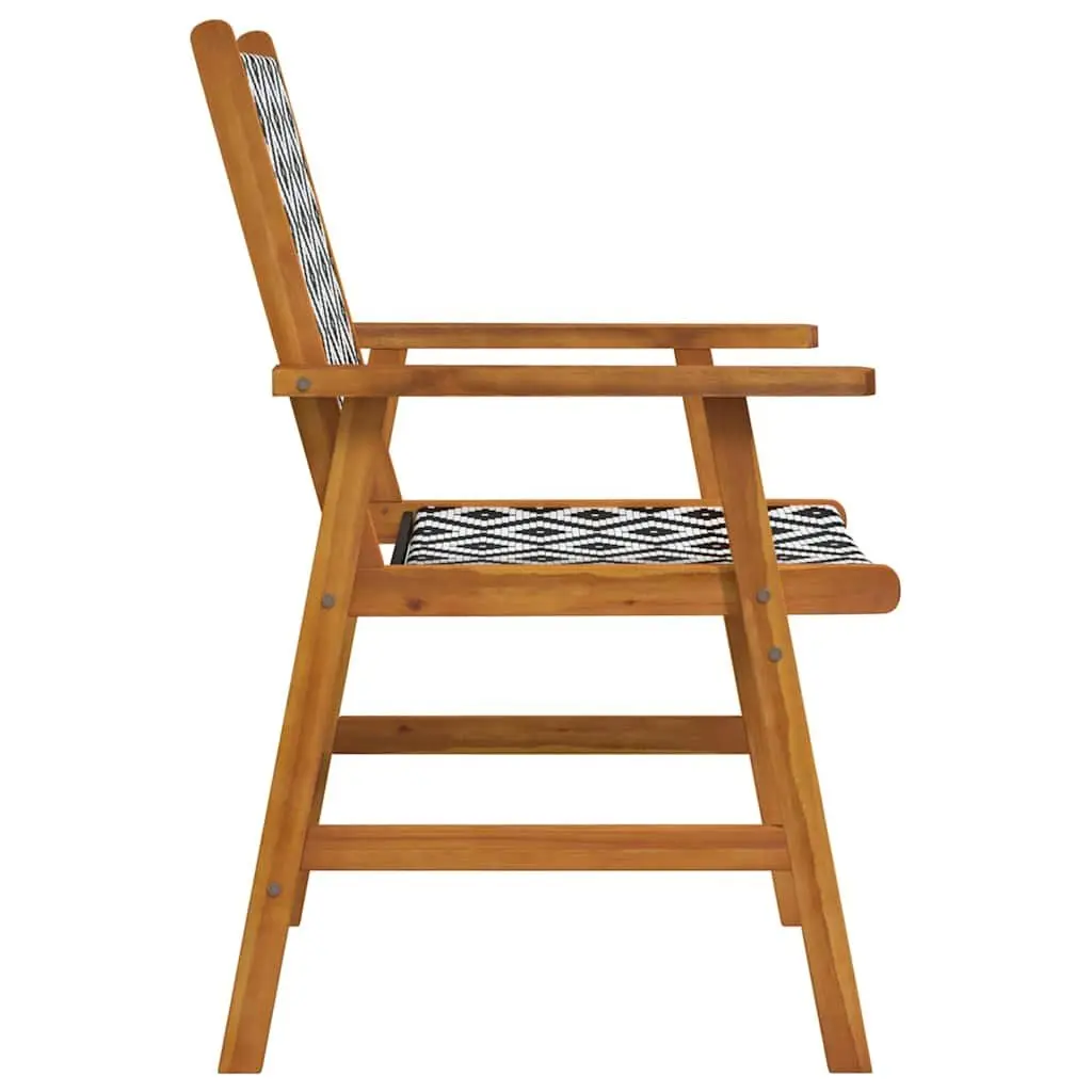 Outdoor Garden Chairs 4 pcs Brown Solid Acacia Wood Patio Seating Set