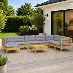 Your Perfect 9-Piece Outdoor Lounge Set Awaits