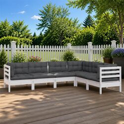 Your New 6-Piece Garden Lounge Set in White Pinewood