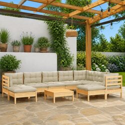 Create Comfort Outdoors with a 10 Piece Lounge Set