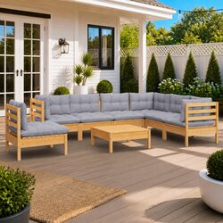 Create Your Outdoor Oasis with This 8 Piece Lounge Set