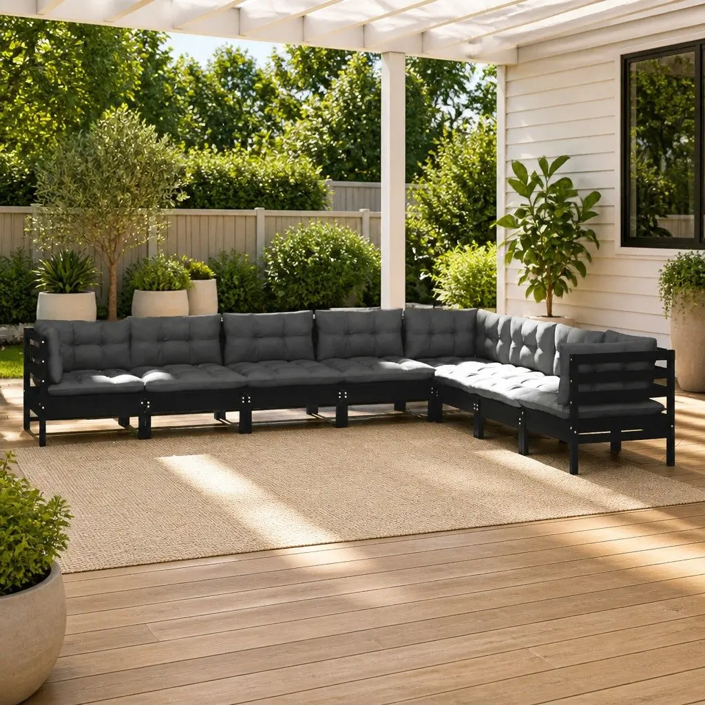 8 Piece Garden Lounge Set with Cushions