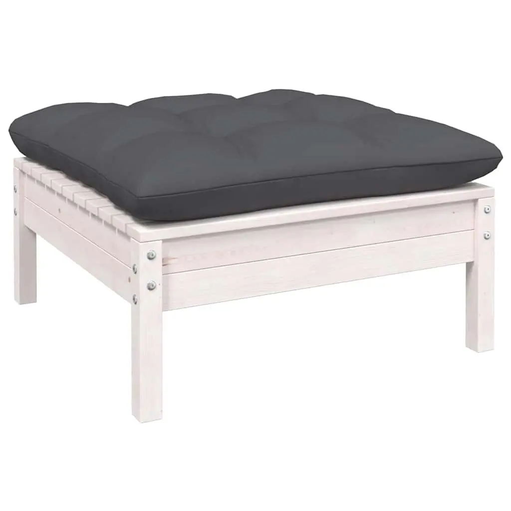 Garden Lounge Set Modular White Outdoor Patio Furniture 10 Piece