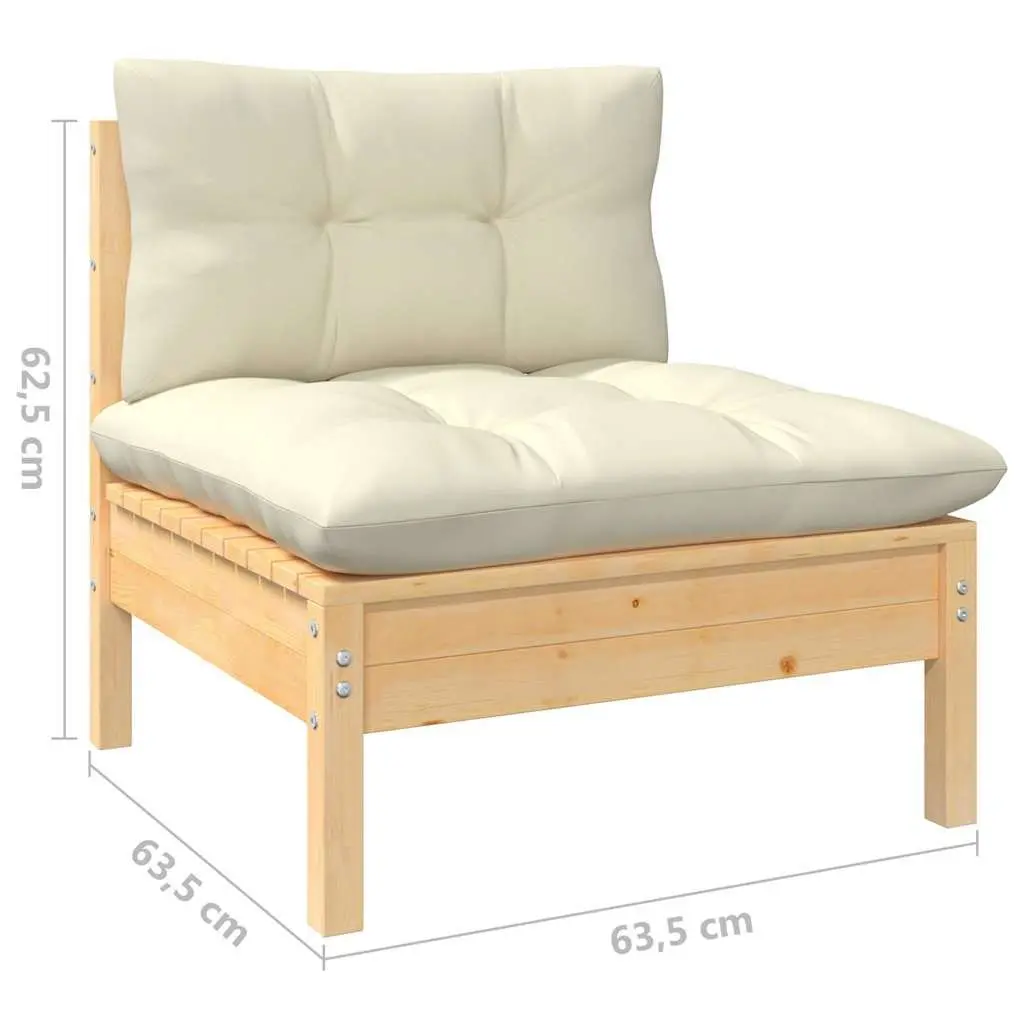 Garden Lounge Set 12 Piece Outdoor Furniture Patio Modular Seating Cream