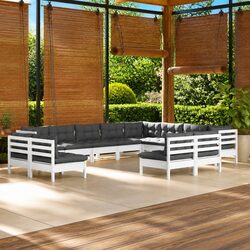 Your New Outdoor Lounge Set: 12 Piece Comfort in White