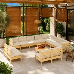 Friendly 13 Piece Modular Garden Lounge Set with Cushions