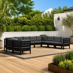 Friendly 10-Piece Modular Outdoor Lounge Set with Cushions