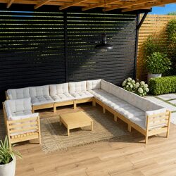 Friendly 12-Piece Garden Lounge Set with Comfortable Cushions