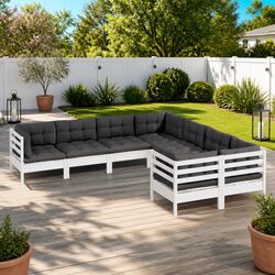 Your Friendly 8 Piece Garden Lounge Set with Comfort