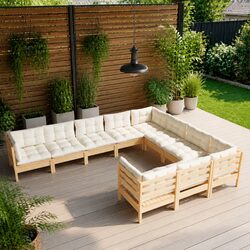 Friendly 10 Piece Modular Garden Lounge Set with Comfort