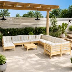 Friendly 12 Piece Garden Lounge Set for Your Patio