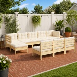 Friendly 10 Piece Garden Lounge Set with Custom Options