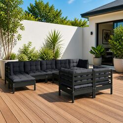 Friendly 10-Piece Garden Lounge Set with Cushions