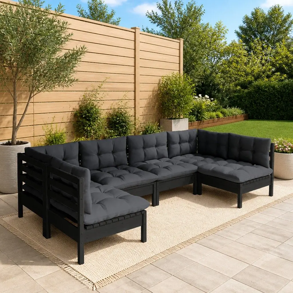 6-Piece Lounge Set for Outdoor Comfort
