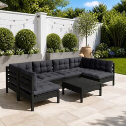 Friendly 7 Piece Garden Lounge Set with Cushions