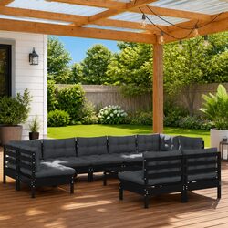 Friendly 10-Piece Solid Pinewood Lounge Set