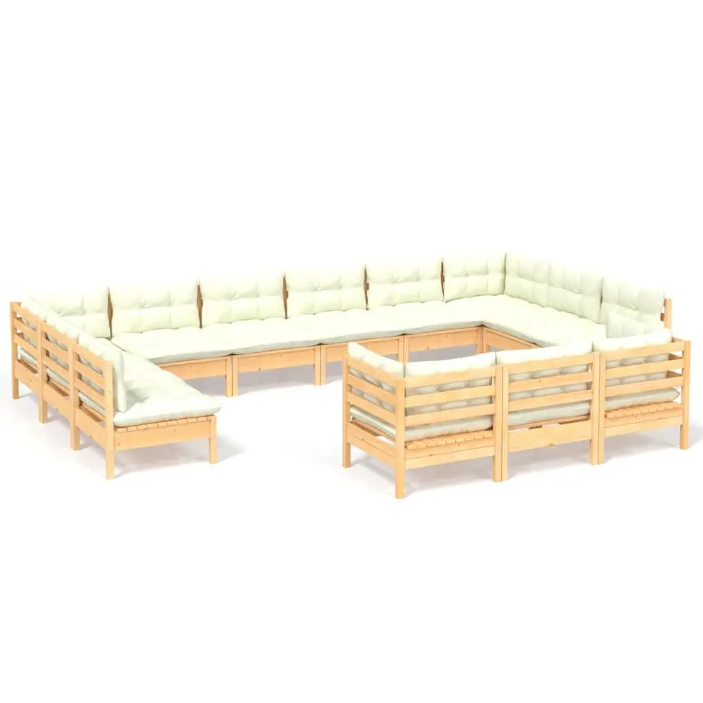 13 Piece Pinewood Lounge Set