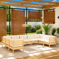 Friendly 9 Piece Garden Lounge Set with Comfort Cushions