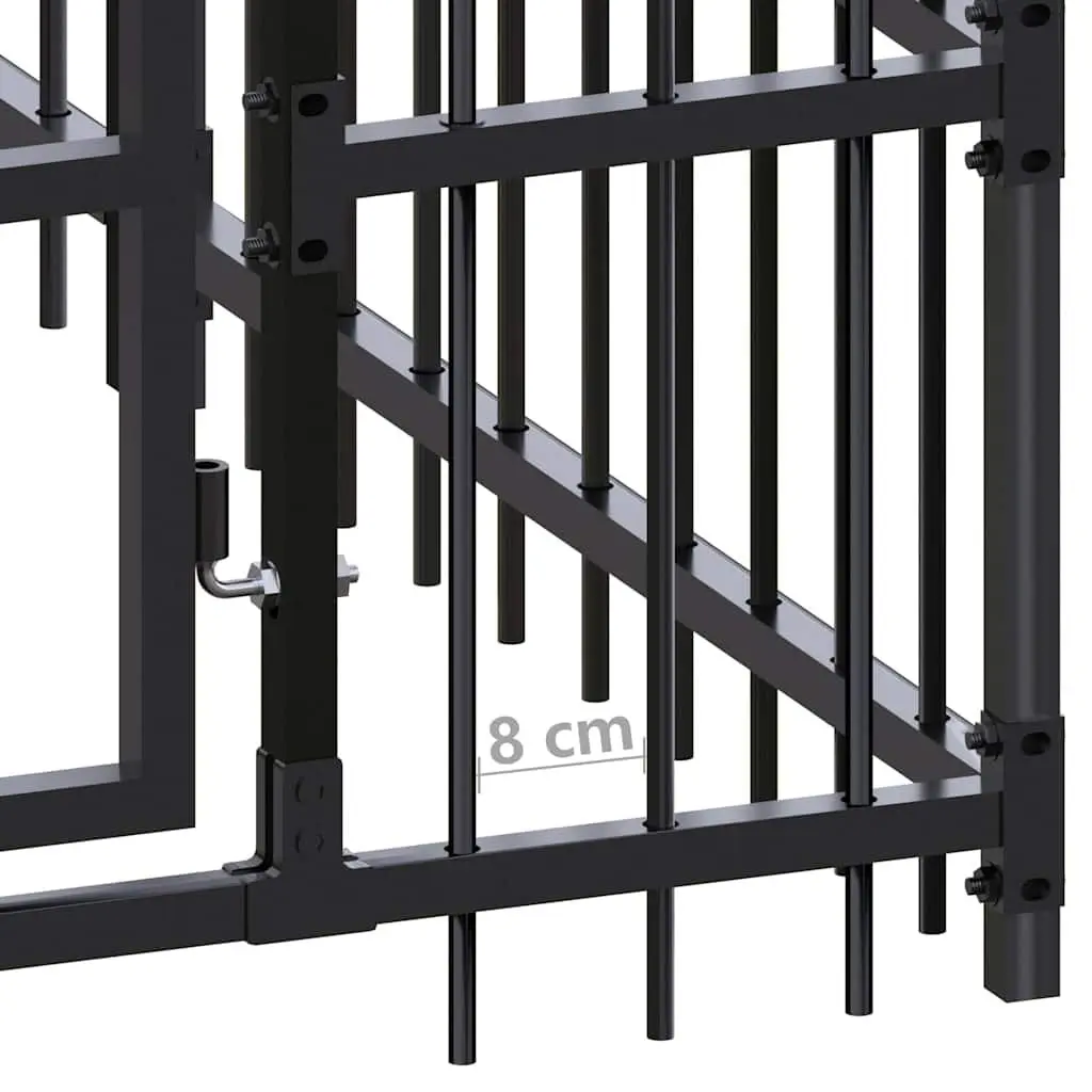 Outdoor Dog Kennel Steel Enclosure Large Exercise Run Pen Ventilated 16.59 m²