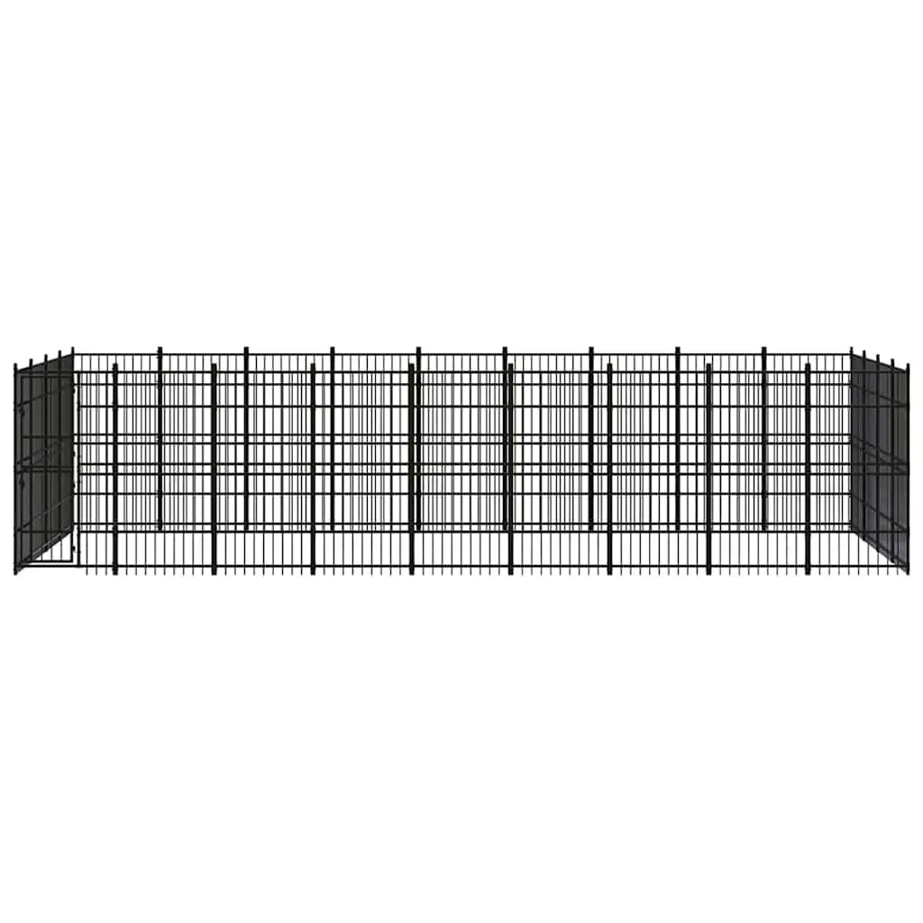 Dog Kennel Steel Outdoor Exercise Pen Run Enclosure Hinged Door Latch Lock
