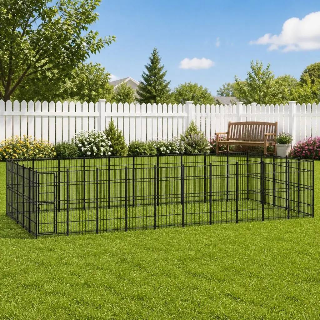 Dog Kennel Outdoor Steel Large Exercise Run Enclosure