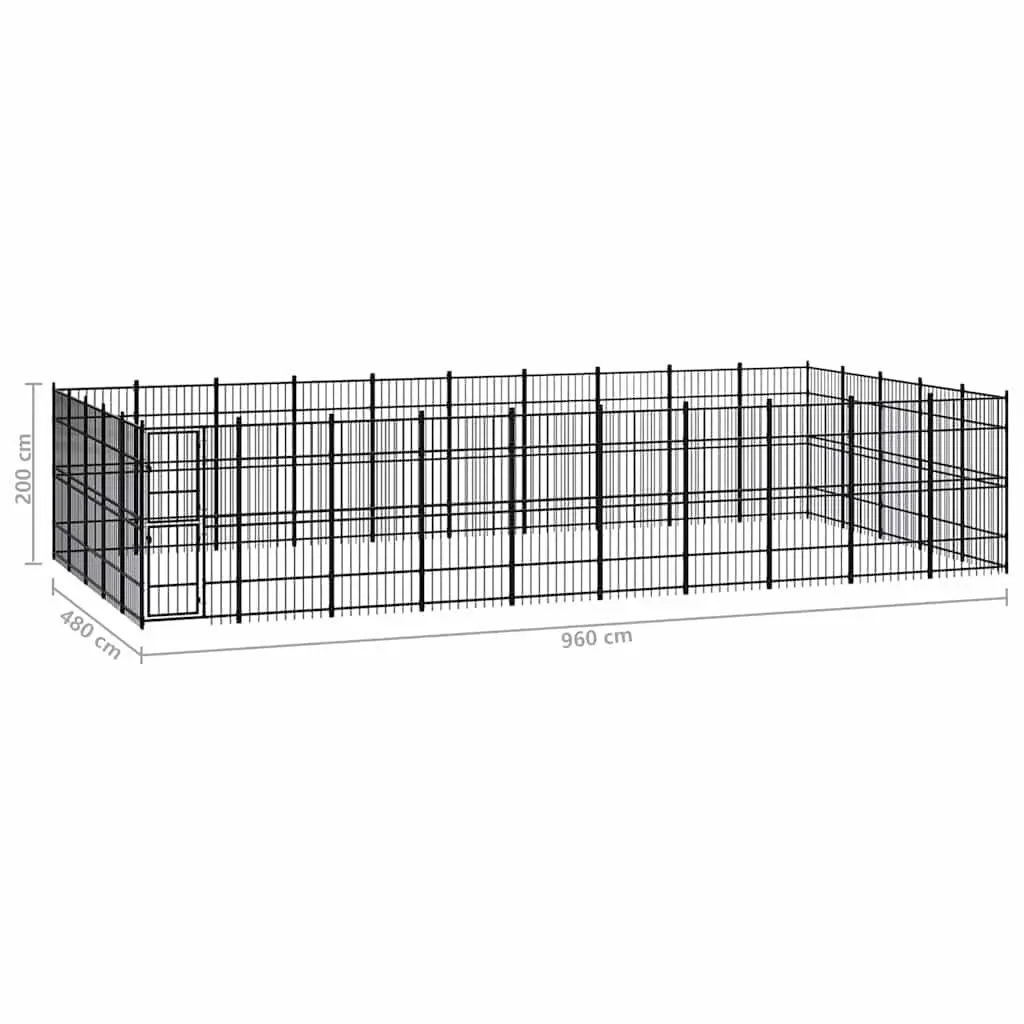 Dog Kennel Outdoor Steel Large Exercise Run Enclosure