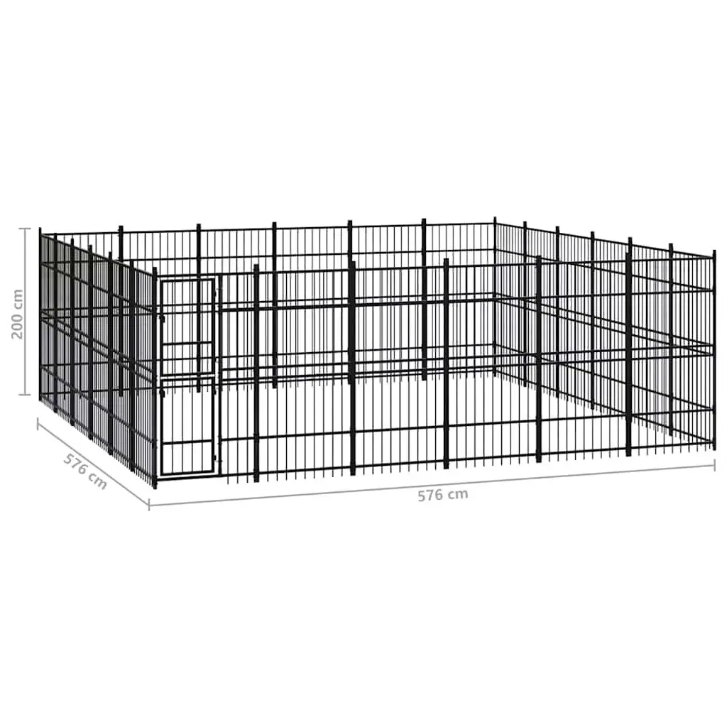 Dog Kennel Steel Outdoor Run Large Play Pen Secure Lockable