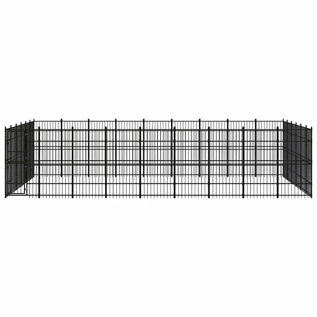 Dog Kennel Steel Run Outdoor Exercise Enclosure Large Secure Lockable Door
