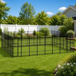 Outdoor Dog Kennel Steel Enclosure Large Exercise Run Pen Training Play Area