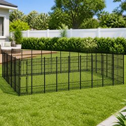 Your Dogs Deserve This Spacious Steel Kennel