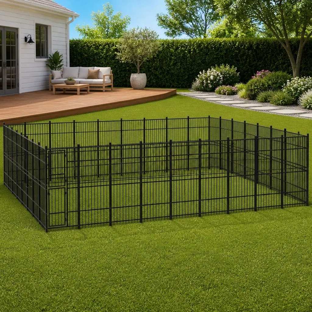 Dog Kennel Outdoor Steel Large Pet Enclosure