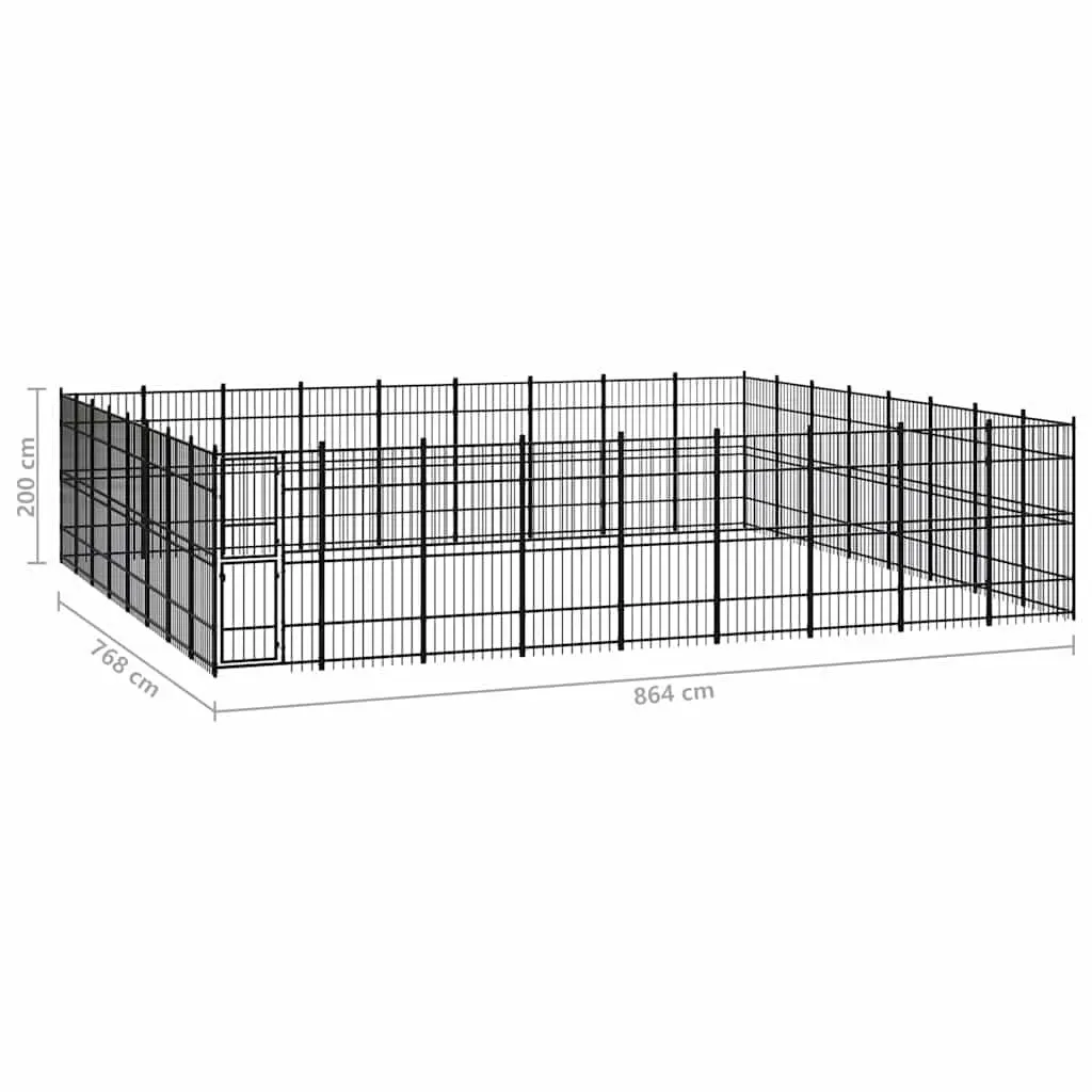 Dog Kennel Outdoor Steel Large Pet Enclosure