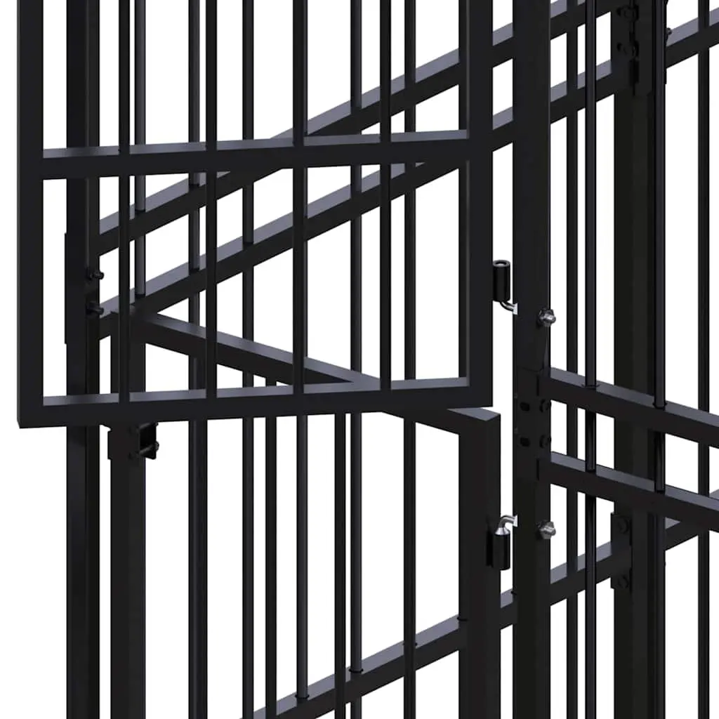 Dog Kennel Outdoor Steel Exercise Run Enclosure Play Pen Secure Lock Latch