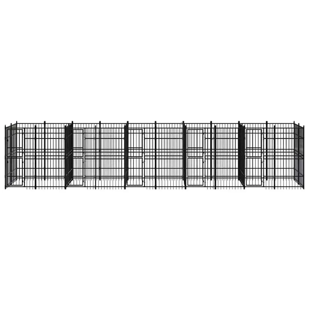 Dog Kennel Steel Outdoor Run Large Exercise Pen Enclosure Lockable Door
