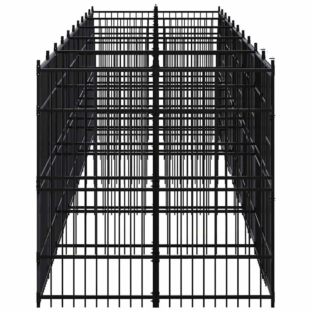 Dog Kennel Steel Outdoor Run Large Exercise Pen Enclosure Lockable Door