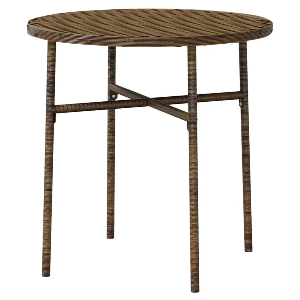 3 Piece Outdoor Dining Set Garden Patio Furniture PE Rattan Brown Table Chairs