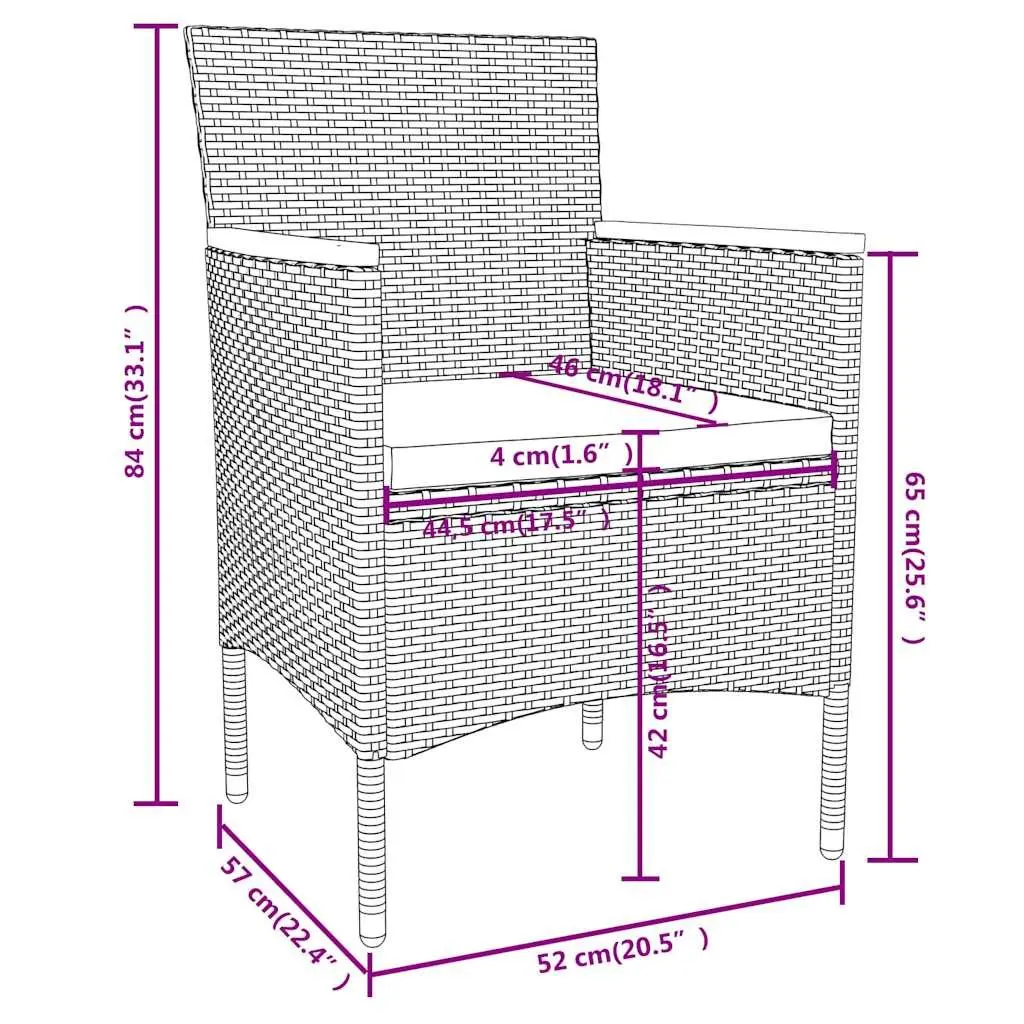 3 Piece Outdoor Dining Set