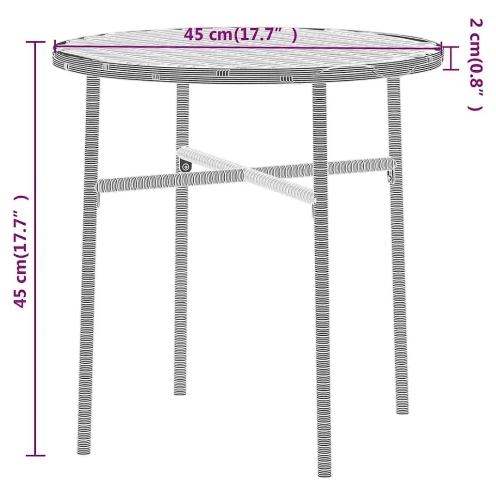 3 Piece Outdoor Dining Set Grey Poly Rattan Table Chairs