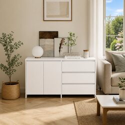 Friendly 2 Piece White Sideboard Set for Your Needs