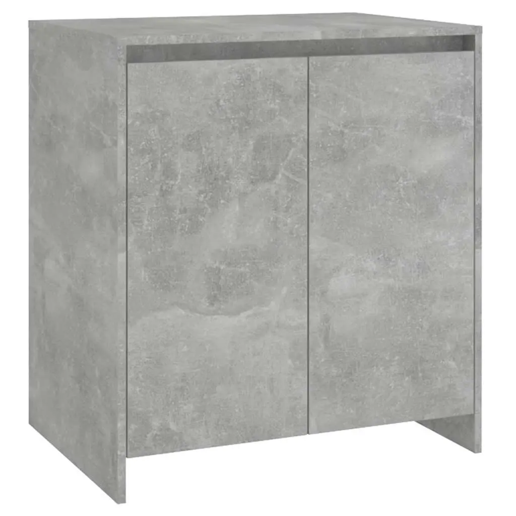 Sideboard Storage Cabinet Grey 2 Piece Modern Furniture