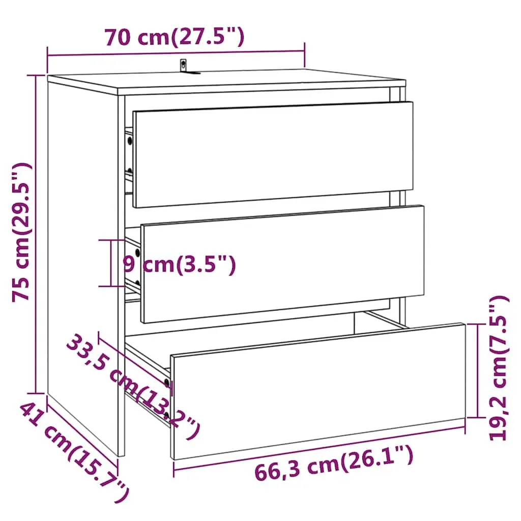3 Piece Sideboard White Storage Cabinet Buffet Furniture Decorative Display Unit