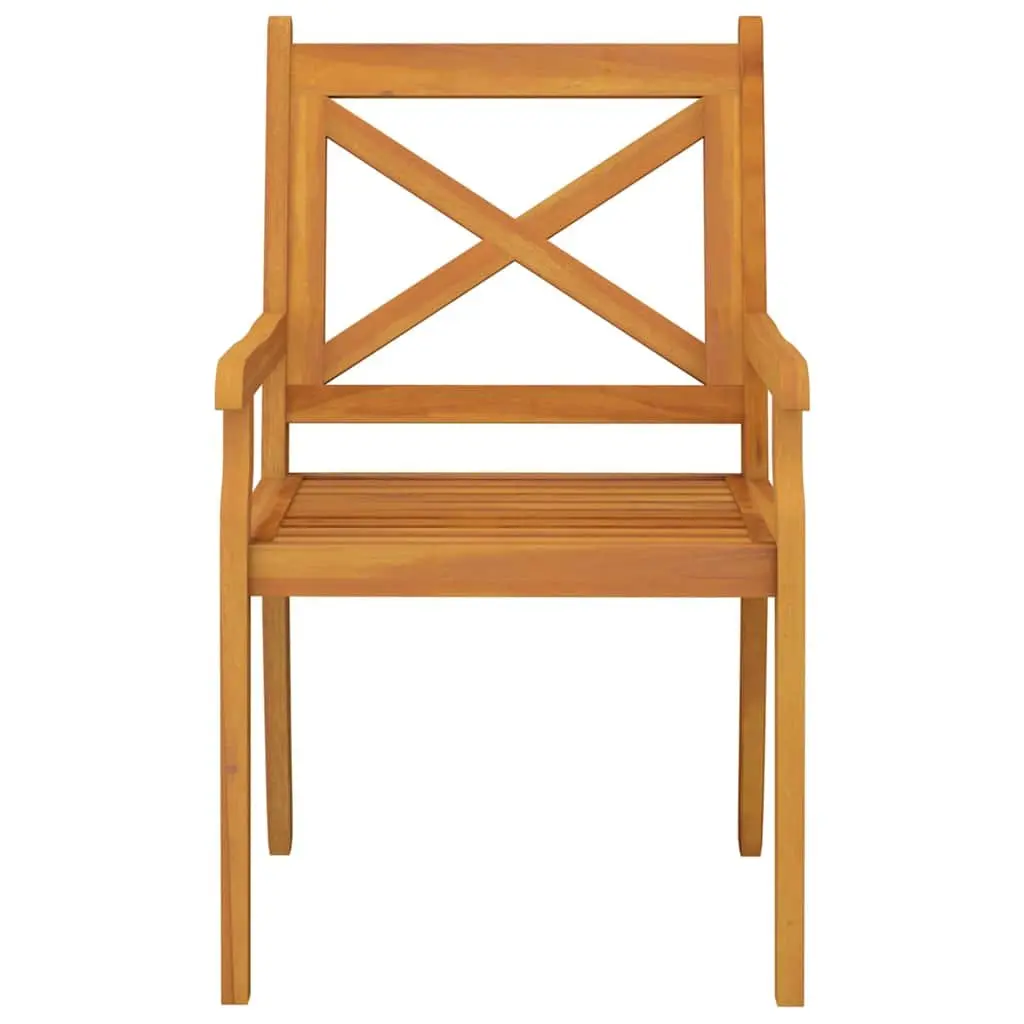 Outdoor Dining Chairs Solid Wood Acacia Brown Set of 4