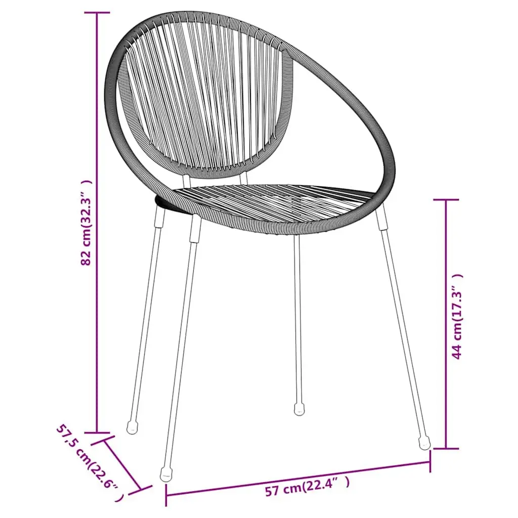 Garden Dining Set Black Glass Table Steel Frame 3 Piece Outdoor Patio Chairs