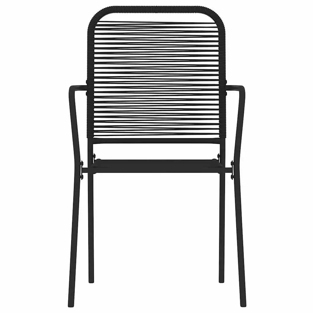 5 Piece Garden Dining Set Outdoor Patio Furniture Black Steel Frame Glass Table