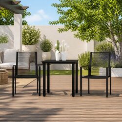 Friendly Black 3 Piece Garden Dining Set for You