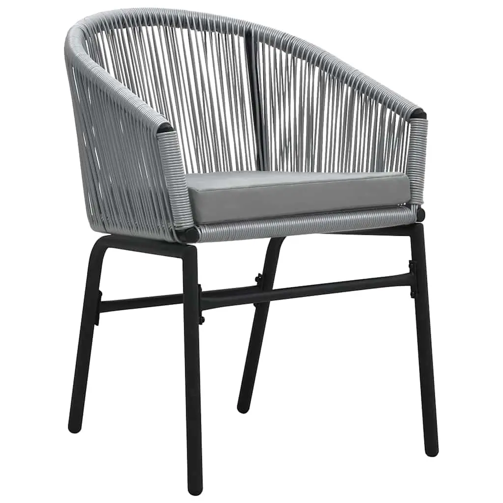 Garden Dining Set Grey Rattan Chairs Glass Table 5 Piece Outdoor Patio Furniture