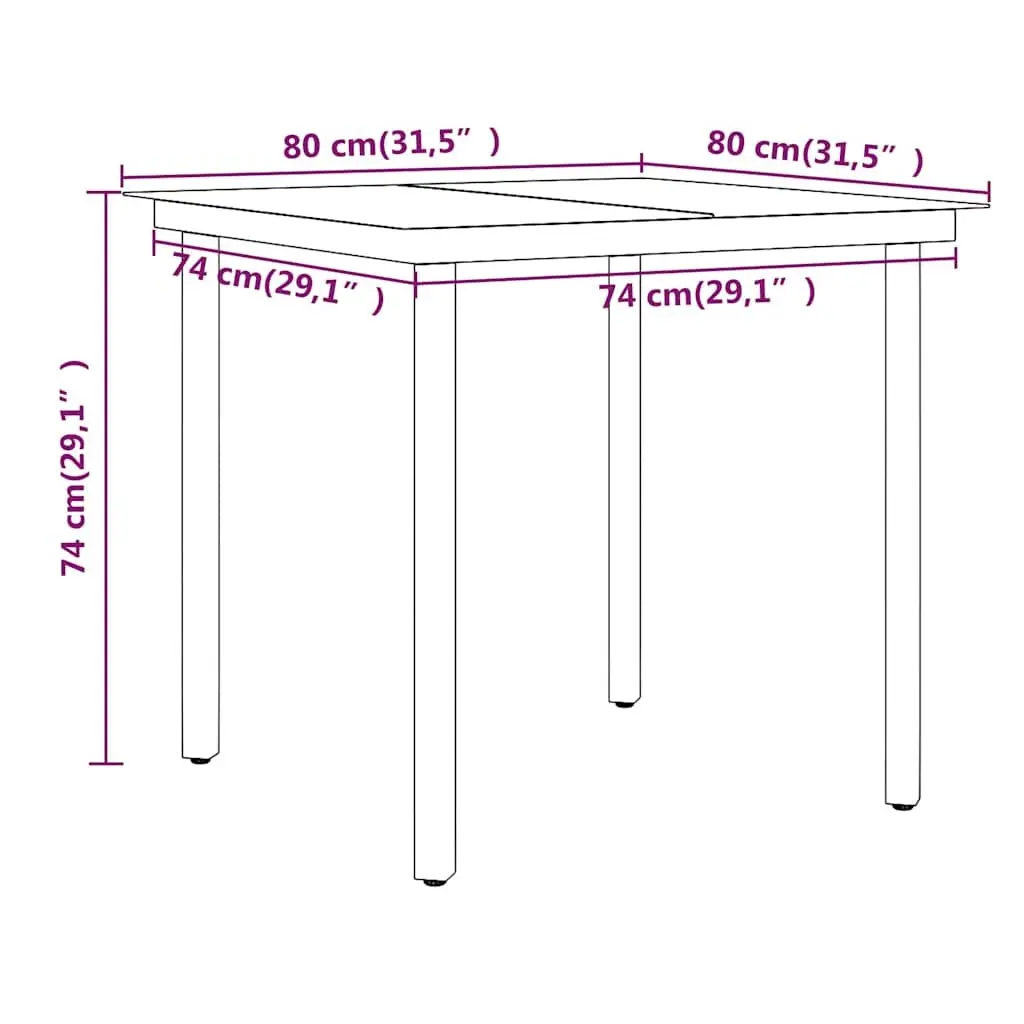 Outdoor Garden Dining Set Grey Black 3 Piece Table Chairs