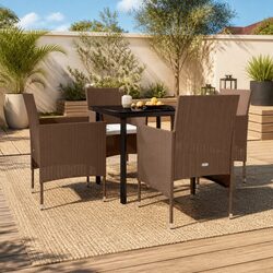 5 Piece Garden Dining Set with Cushions for Your Outdoor Fun