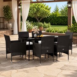 A Friendly 7 Piece Dining Set for Your Outdoor Space
