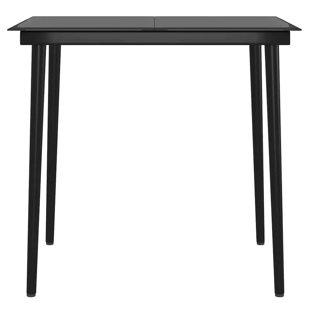 5 Piece Outdoor Dining Set Grey Black Patio Furniture